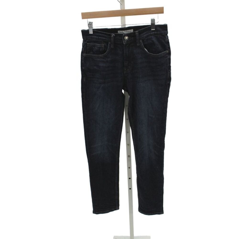 Zara Mens Dark Blue Skinny Straight Jeans Size 30